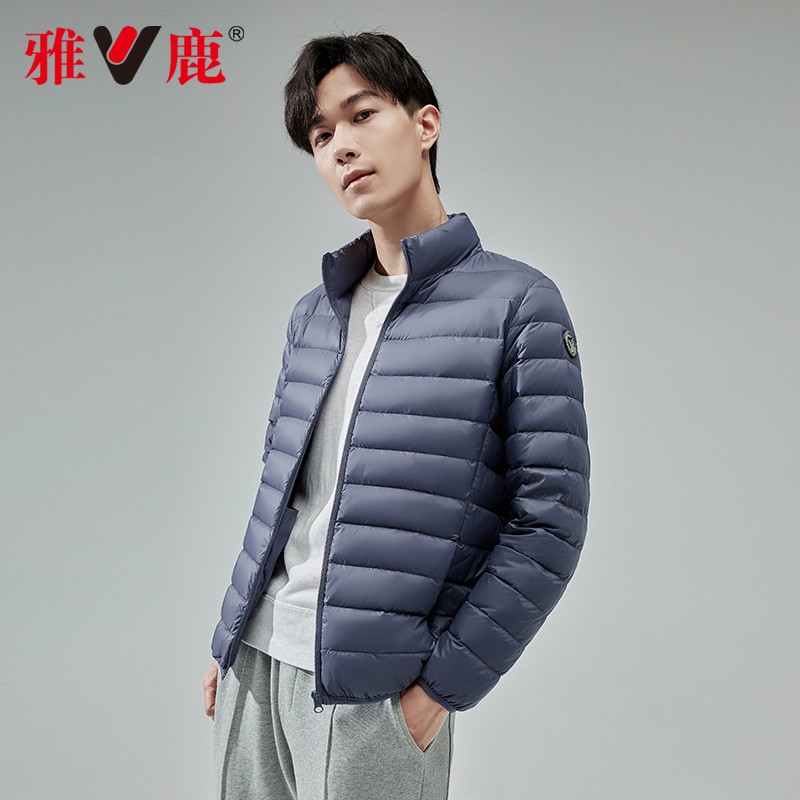 V/雅鹿2023秋冬款男士短外套立领轻薄休闲羽绒服短款 YH707V23210