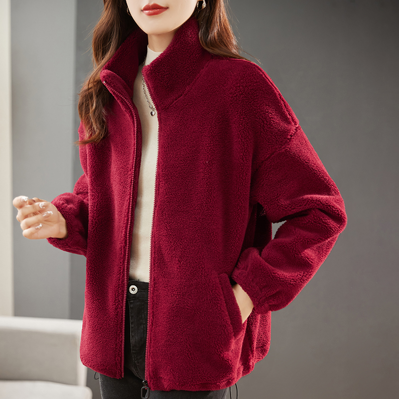 秋冬双面绒开衫外套女中老年妈妈装时尚防寒爆款大码休闲女装上衣