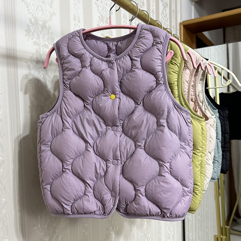 2025新款秋冬儿童羽绒服羽绒马甲男宝女童马夹坎肩时尚轻薄百搭