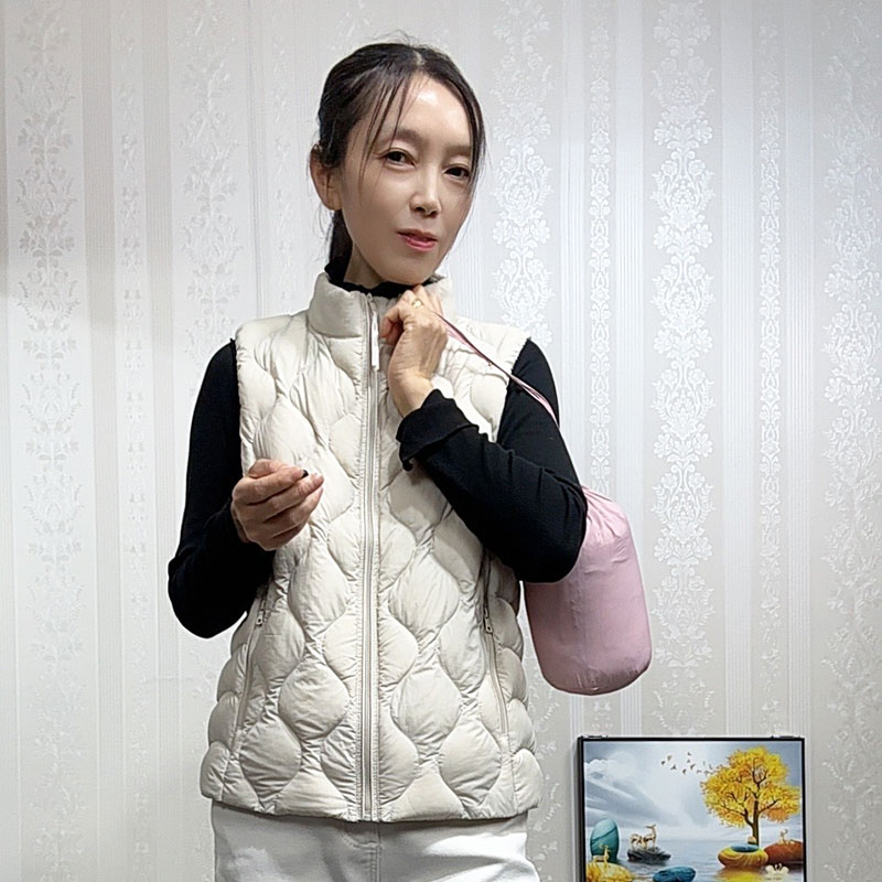 2025新款春秋立领羽绒马甲女气质百搭短时尚休闲坎肩马夹冬外套