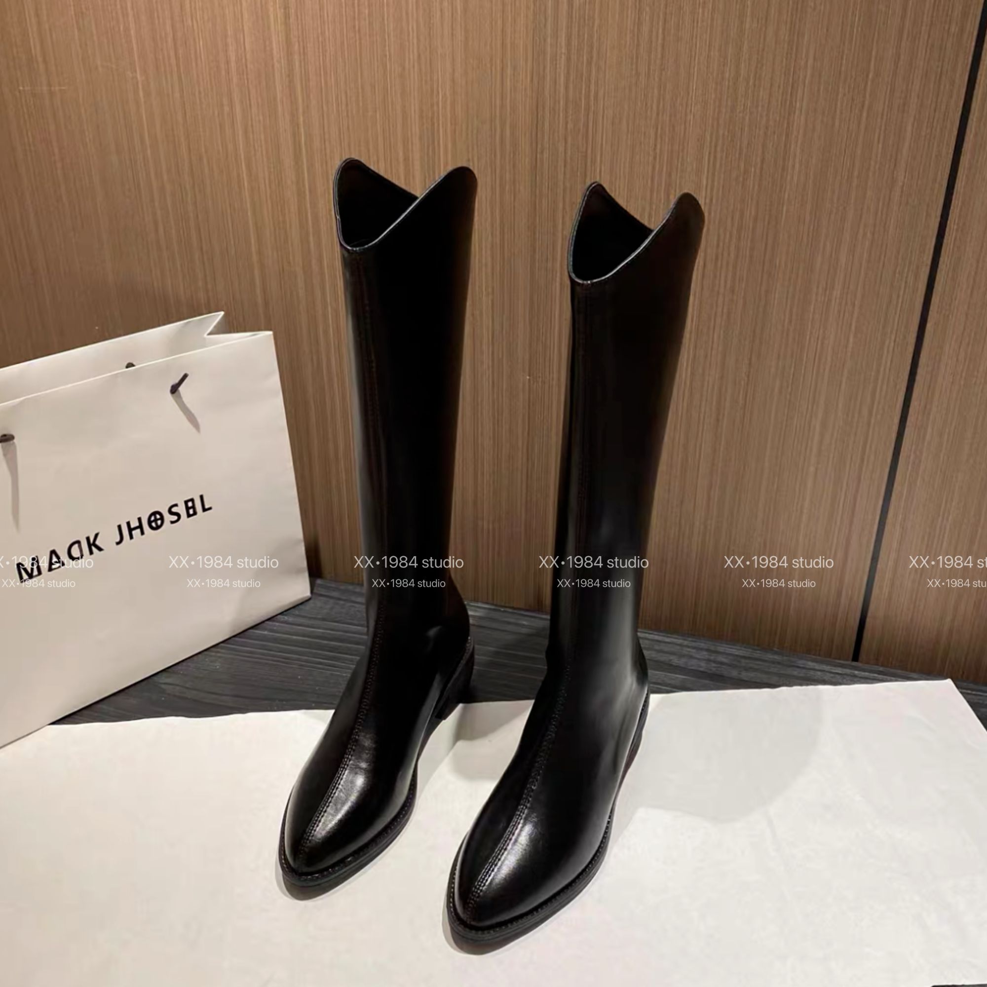 1984  精选【S08】主播自留百搭时尚尖头长靴