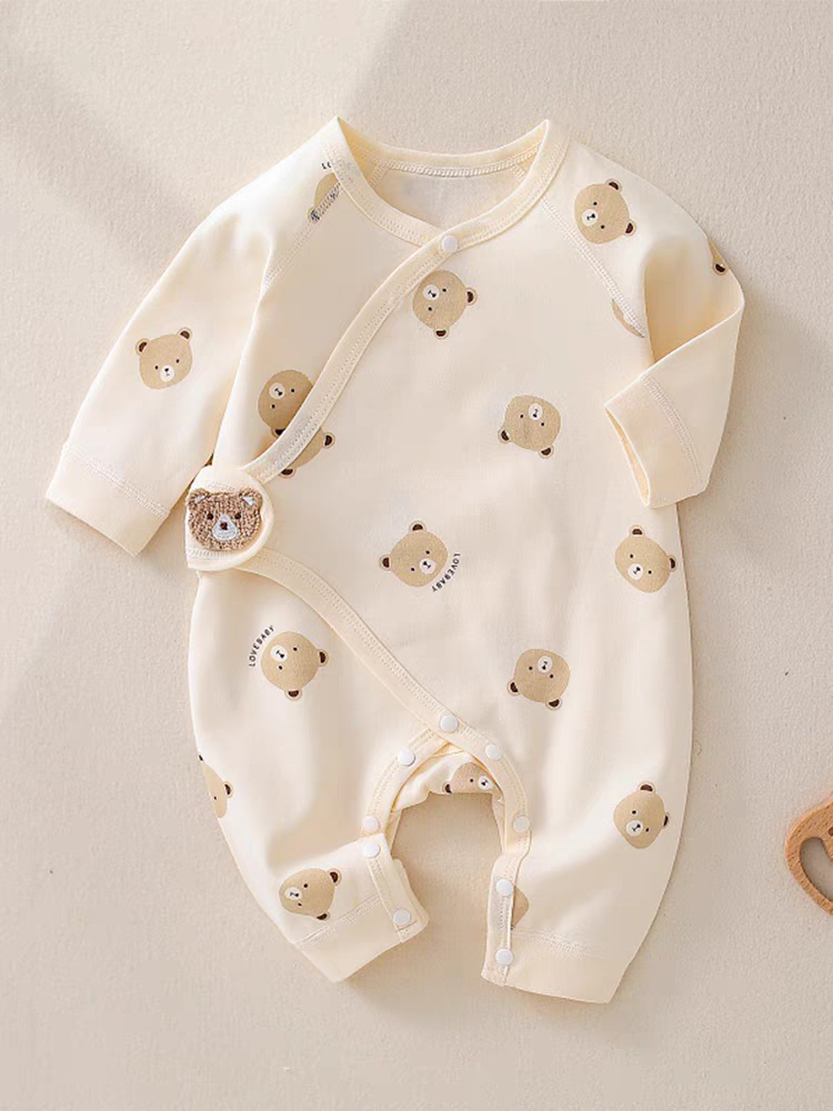 婴幼儿连体衣无骨四级A类婴儿纯棉睡衣宝宝长爬新生儿哈衣长袖