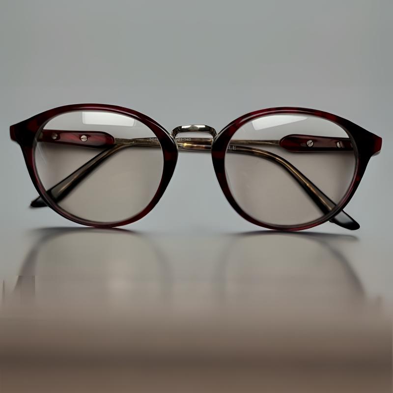 复古全框圆框质感板材防蓝光近视男女通用平光平光护目女士防辐射