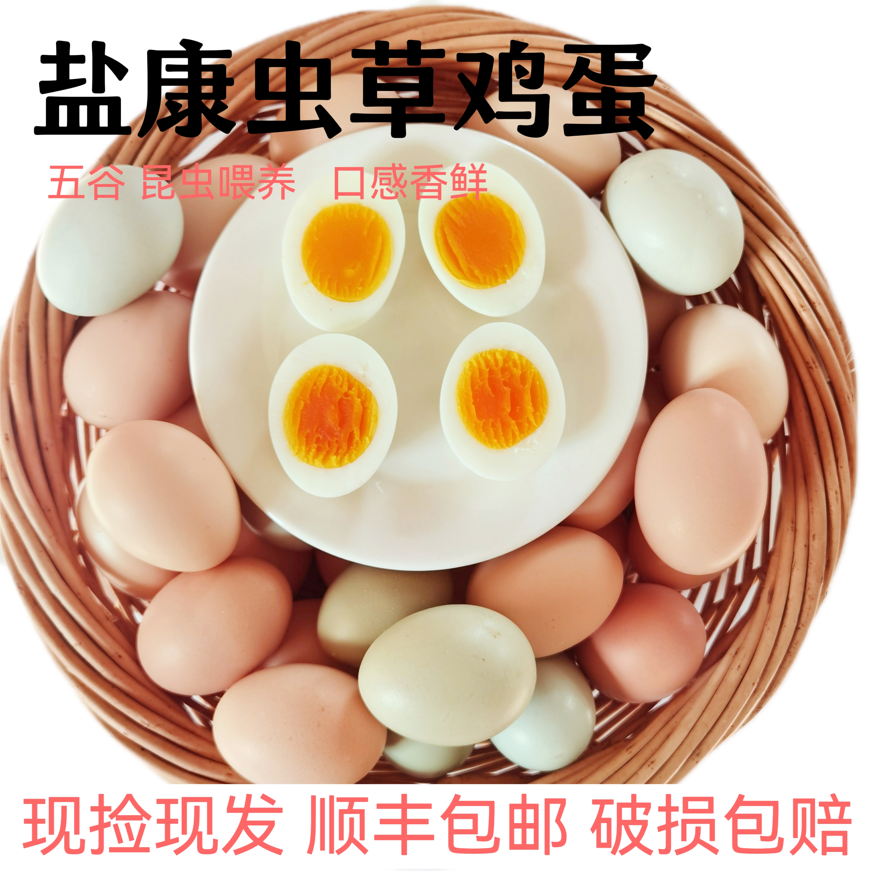 【盐康】农村土鸡蛋新鲜散养土鸡蛋农家天然喂养营养健康农场45枚