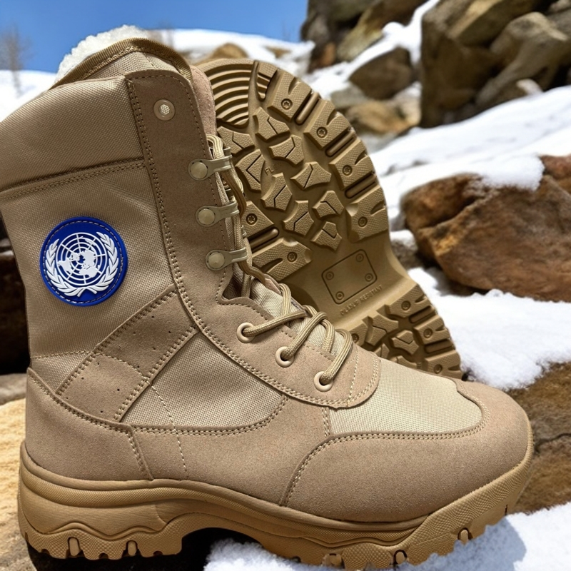 东北冬季户外沙漠靴轻便保暖拉链款防滑耐磨