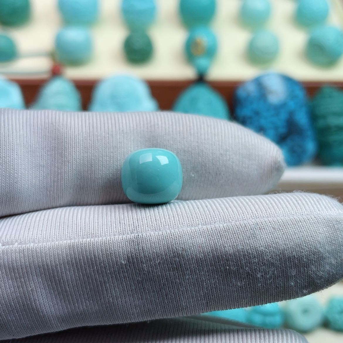 【闪购商品】绿松石珠宝半成品未镶嵌灵*?