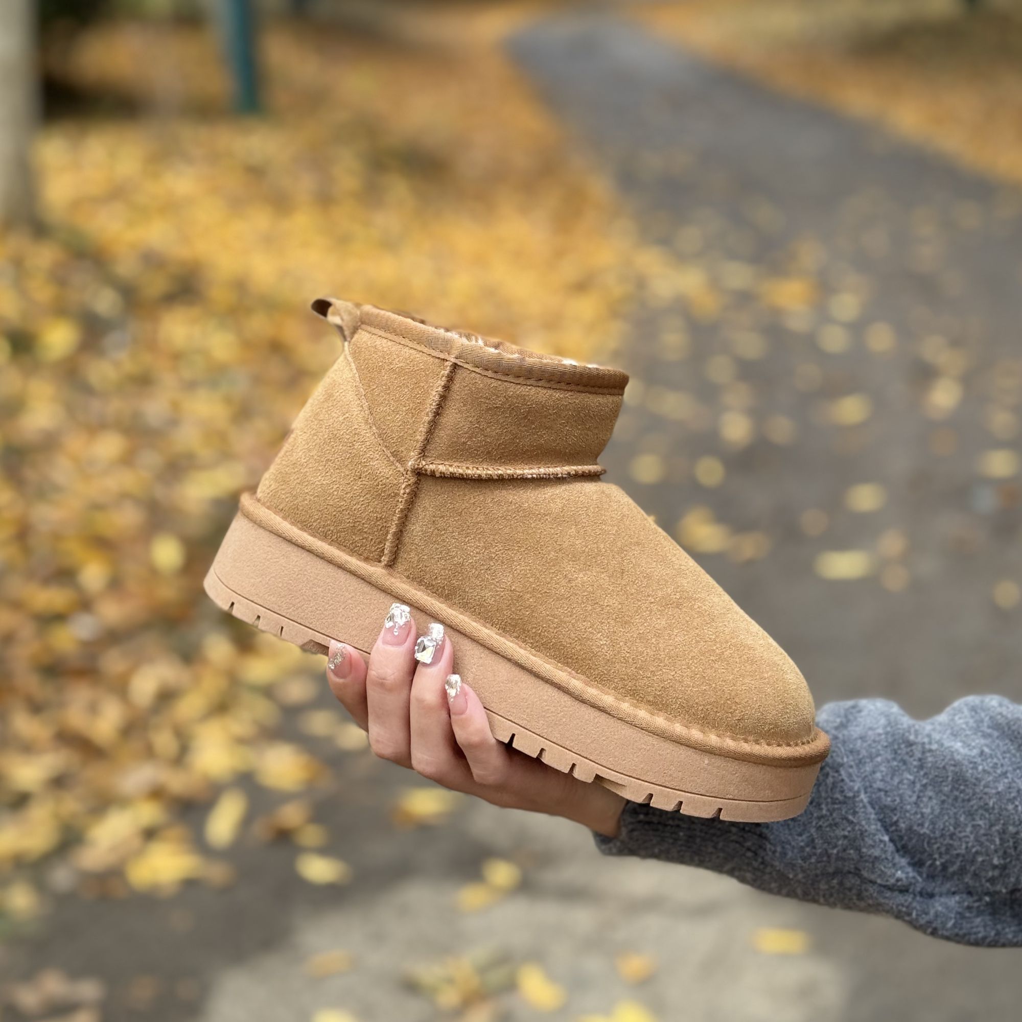 厚底增高4cm冬雨同款雪地靴加绒加厚保暖短筒百搭女靴子