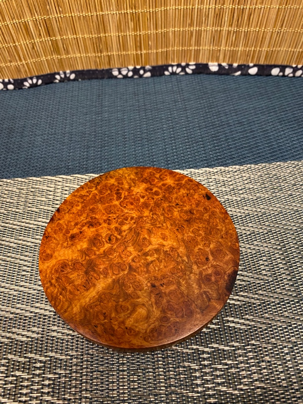 缅甸花梨干泡台茶杯垫家用茶具一杯一壶口径10高1
