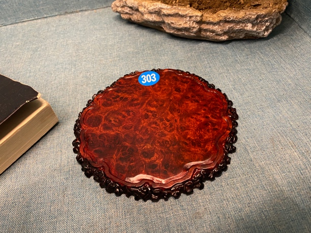 缅甸花梨干泡台茶杯垫壶垫茶盘茶托尺寸口径13*13*0.9