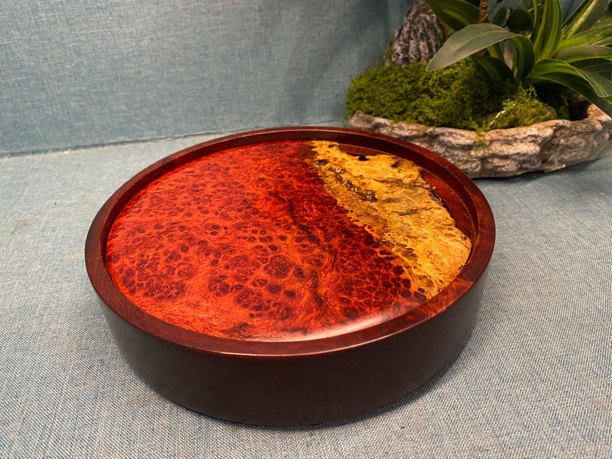 缅甸花梨壶垫干湿两用孤品红木茶具尺寸：18.5*4.5