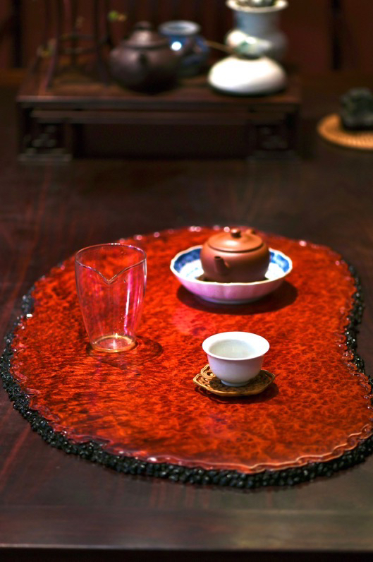 缅甸花花干泡台茶杯垫茶盘茶具茶台尺寸：66*37*1.2
