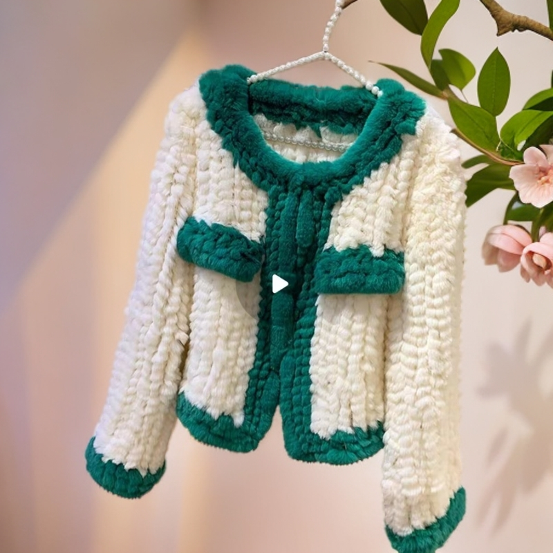 定制专拍双面编织进口狐狸毛加密加厚加长阔版海军领设计感潮款