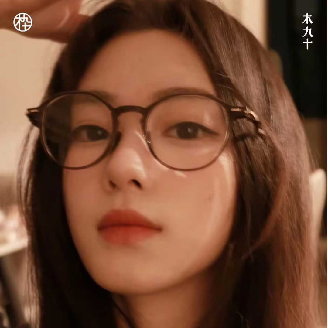 MUJOSH/木九十经典减龄小圆框超轻椭圆塑钢眼镜MJ101FK007商品图