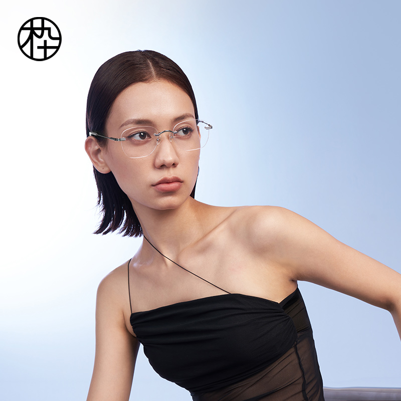 MUJOSH/木九十无边框复古感超轻时尚镜架金丝眼镜框MJ101FJ411