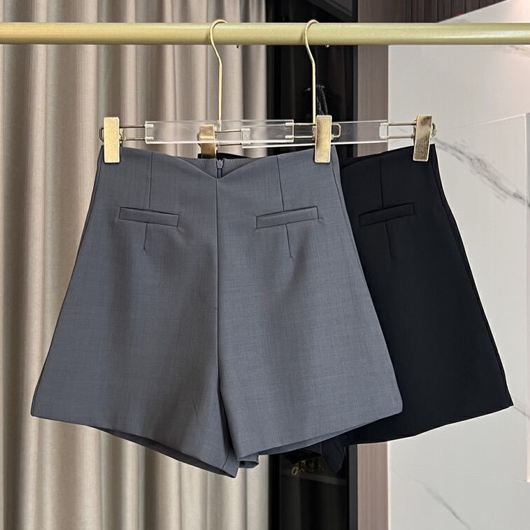 大林女装-立裁高腰a字西装短裤女2025时尚百搭修身显瘦短裤女8215