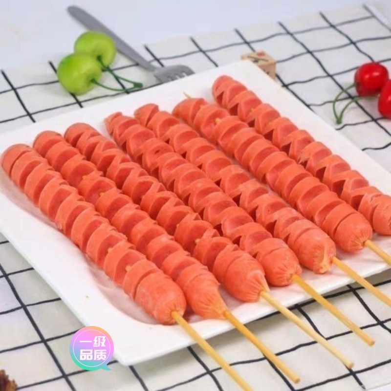 【新店大促】整箱批发火龙串开花肠烤肠串拉花烧烤食材速冻冷冻油