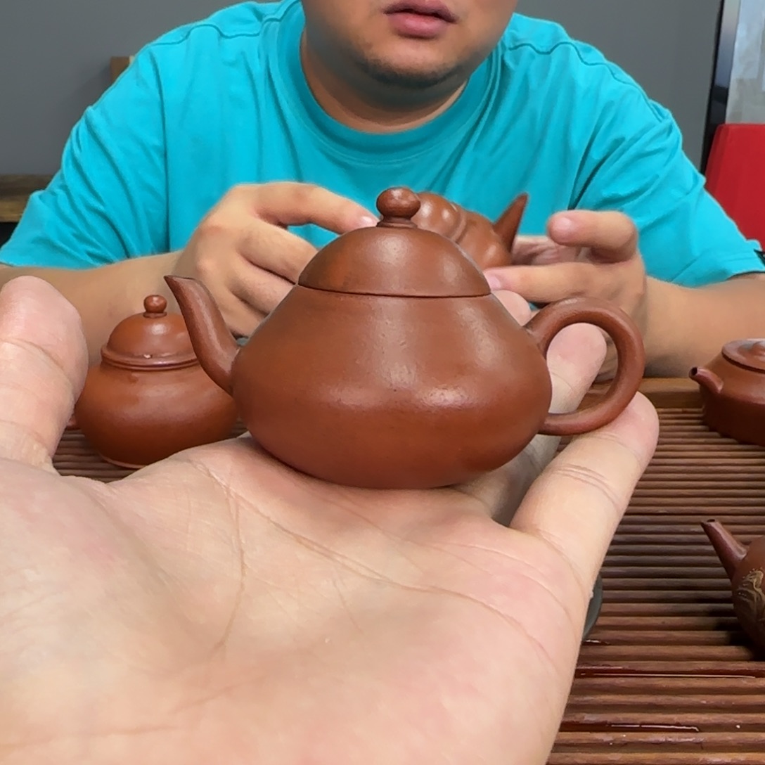 紫砂茶壶手工梨60cc刻绘