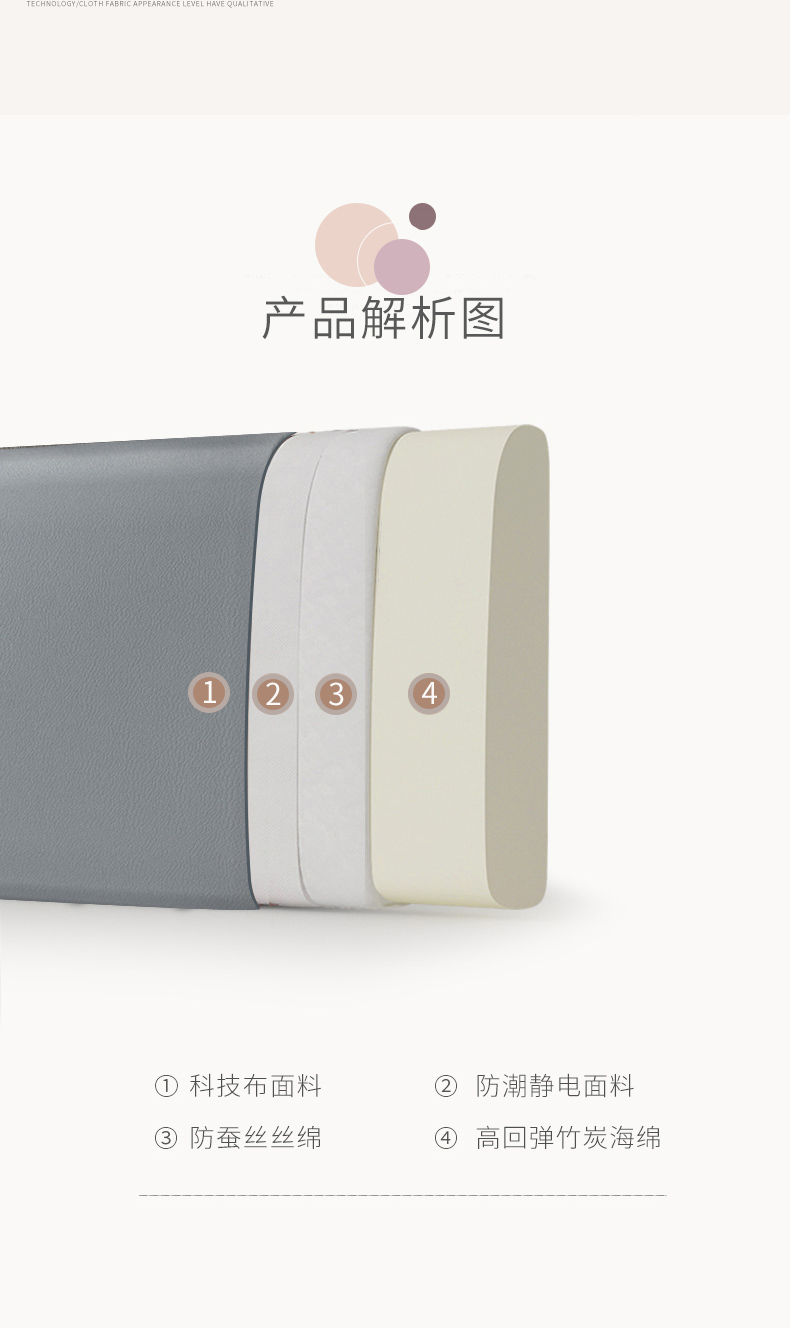 科技布免洗床头软包靠背简约实木床靠垫套罩榻榻米大靠背垫可拆洗