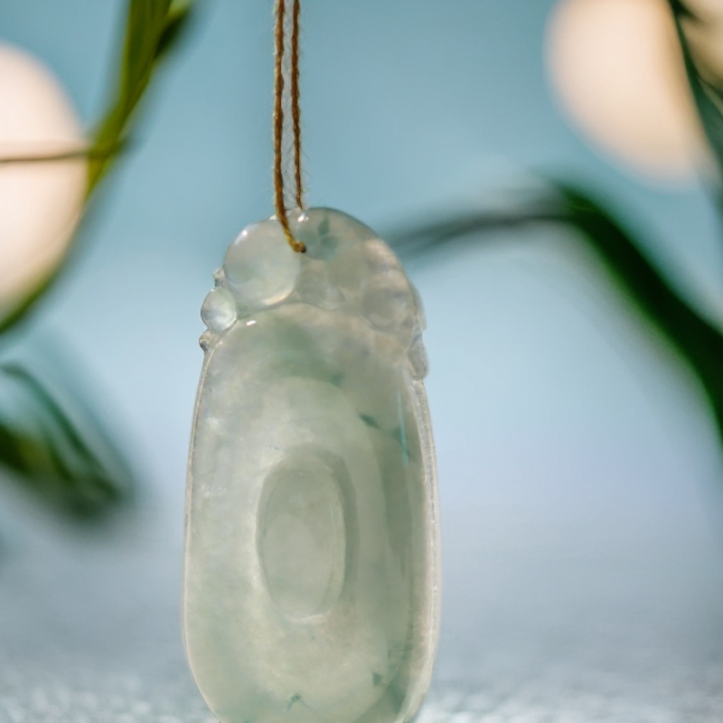 天然缅甸翡翠福贝吊坠