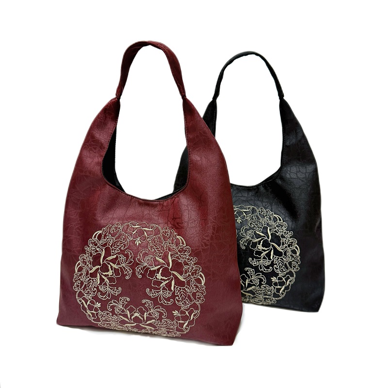 凤川牡丹刺绣单肩包2025新款新中式国风款包包