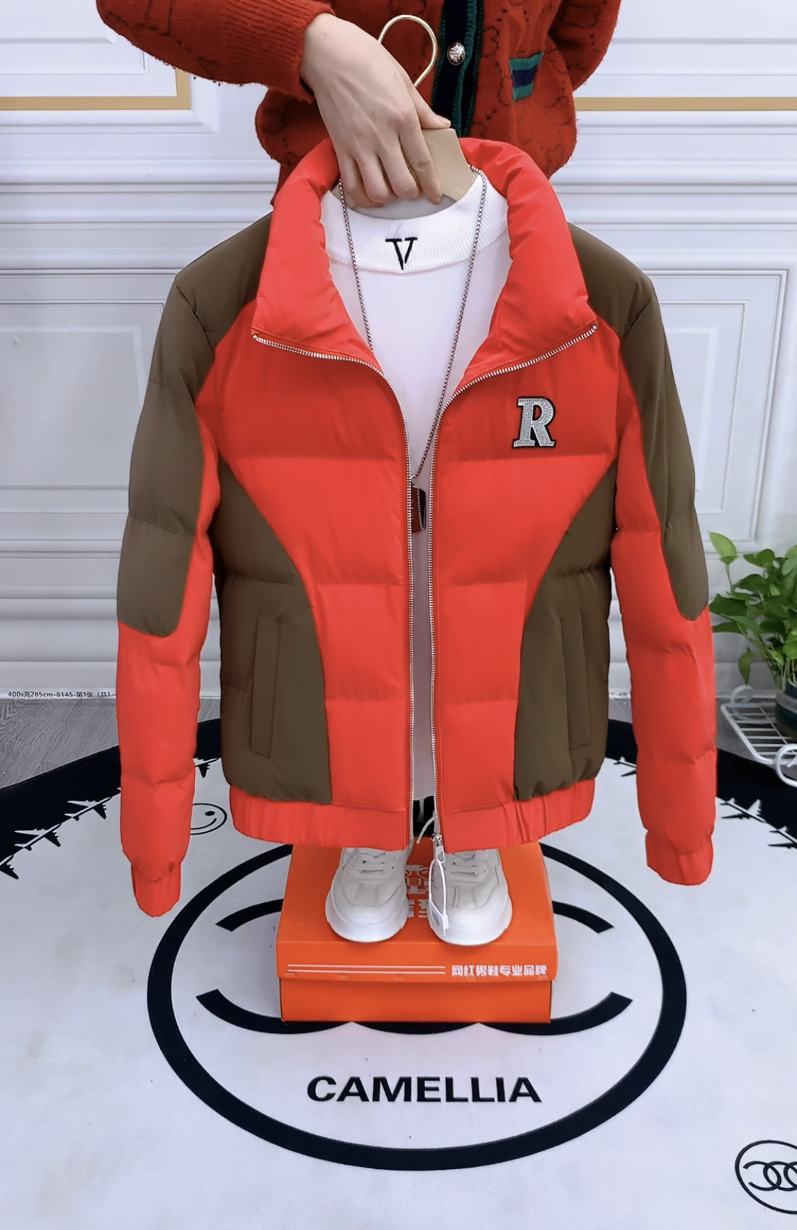 潮流时尚男士网红韩版修身休闲立领保暖青春流行百搭气质棉衣036