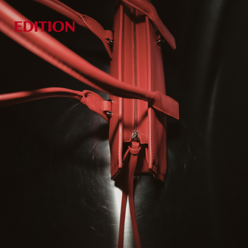 EDITION RED LABEL冬季复古牛皮法棍包单肩包#EBD4HBG007