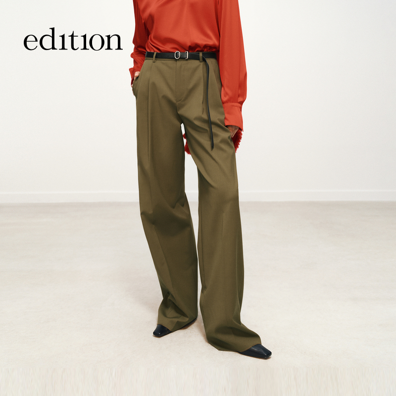 【P系列】edition明星同款秋季绵羊毛阔腿西裤#EBD3PAT030