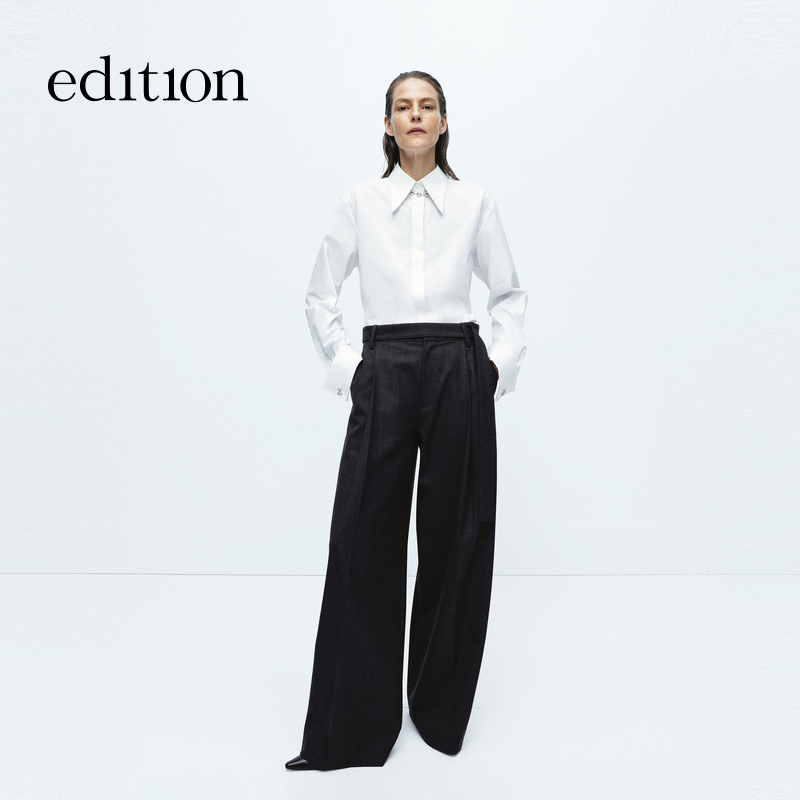 【商场同款】edition冬季款腰带设计阔腿西裤#EBD4PAT003