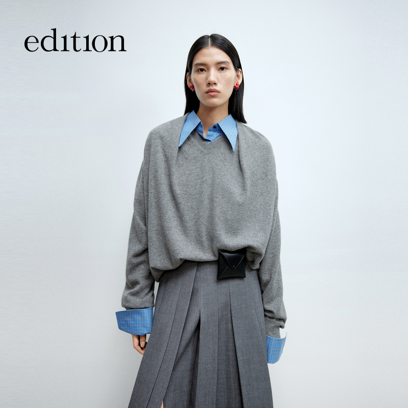 【商场同款新品】edition2025春季牦牛绒绵羊毛毛衣#EBE1SWT021