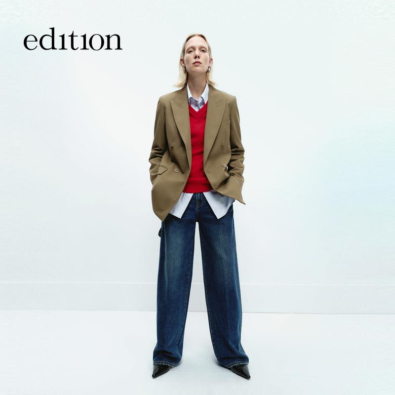 【商场同款】edition冬季款复古工装直筒牛仔裤#EBD4JEN002