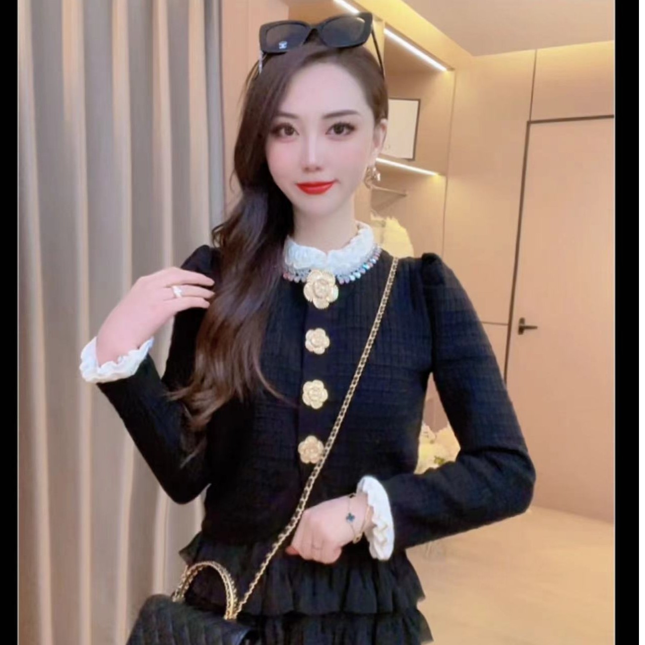 【恋爱气球】重工钉珠轻奢百搭显瘦针织开衫外套女