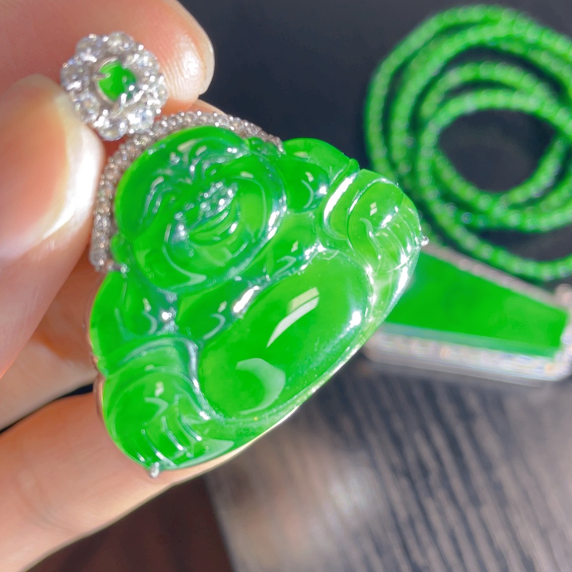 【闪购商品】翡翠颈饰银S925镶嵌