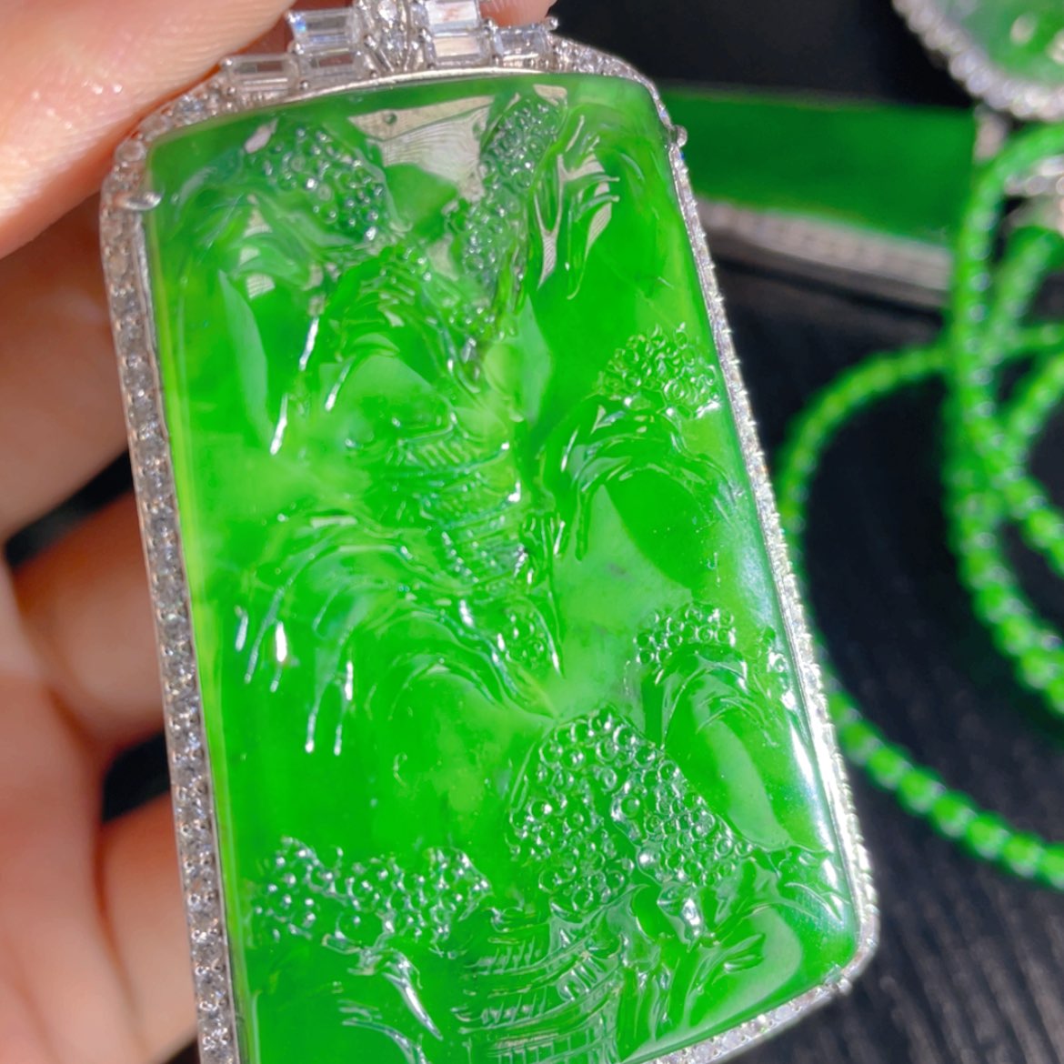 【闪购商品】翡翠颈饰银S925镶嵌