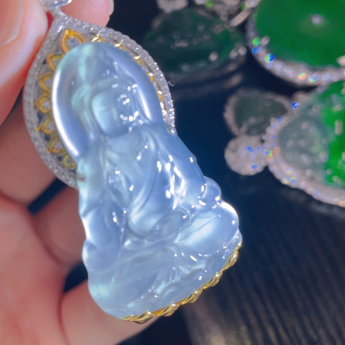 【闪购商品】翡翠颈饰银S925镶嵌