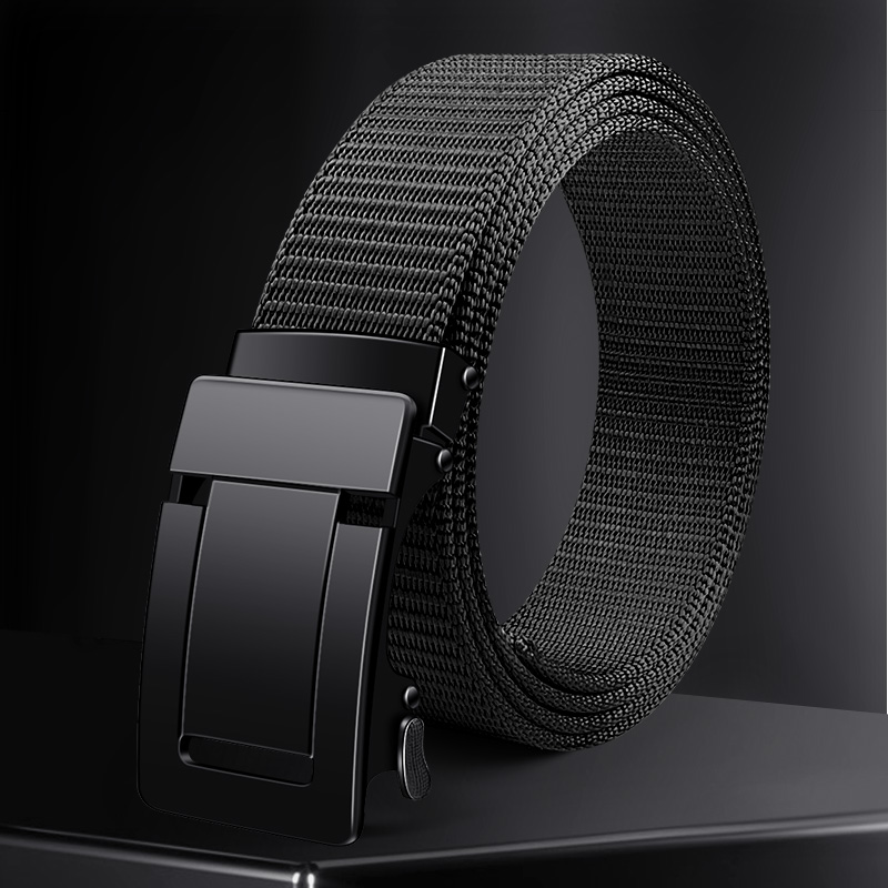 男士腰带休闲百搭简约潮流风高档户外中青年合金自动扣腰带