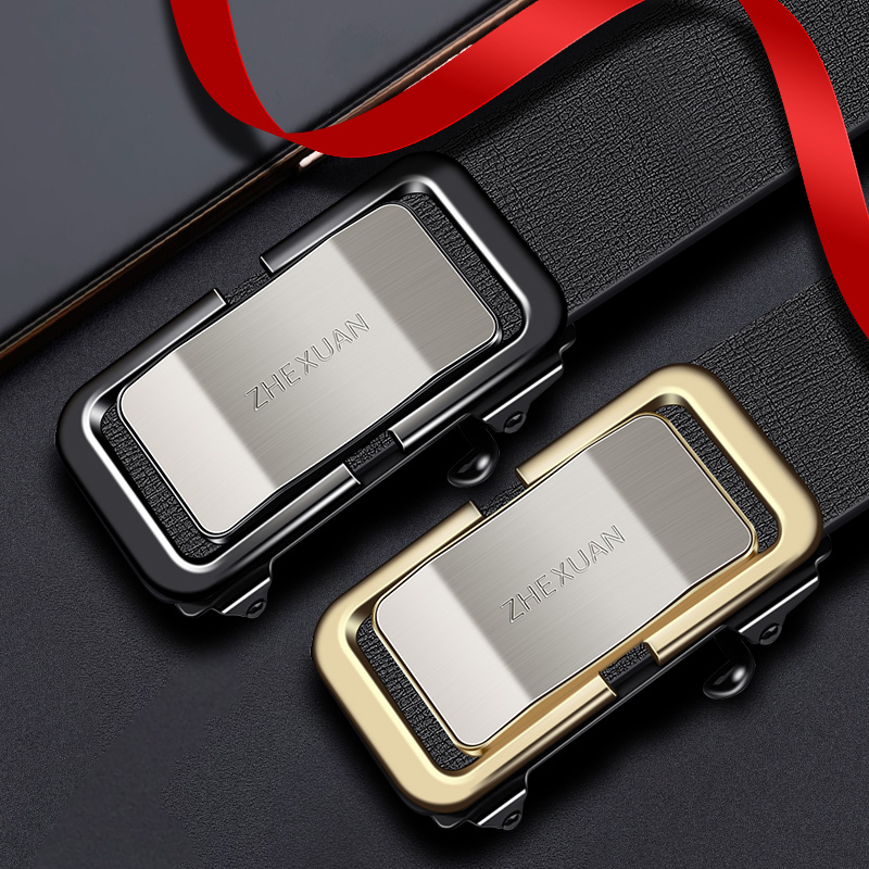 男士内穿腰带时尚休闲百搭轻奢高档简约潮流个性韩版自动扣腰带