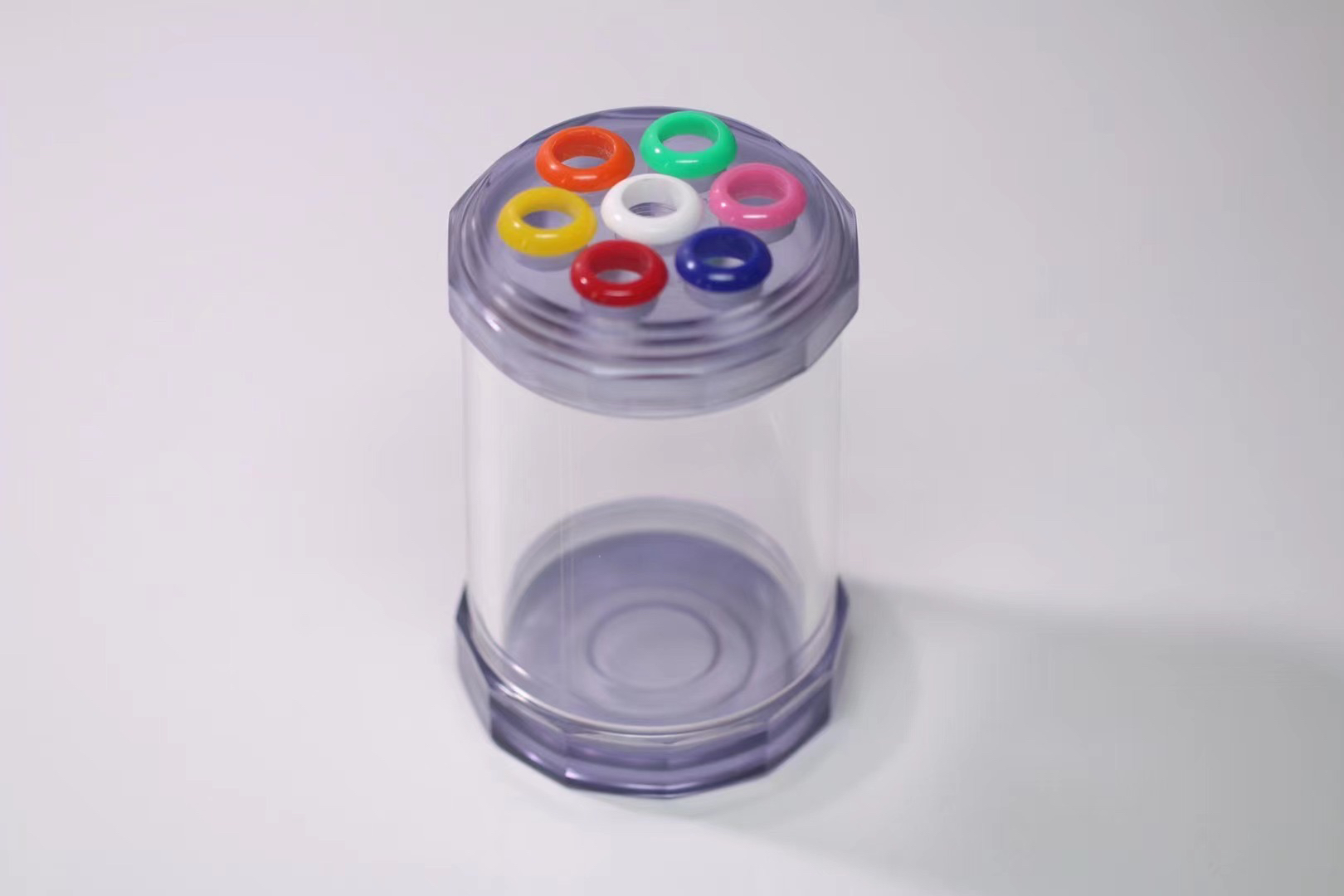 上海名家李介毅十二棱冰蓝蝈蝈罐 直径6cm 高10cm