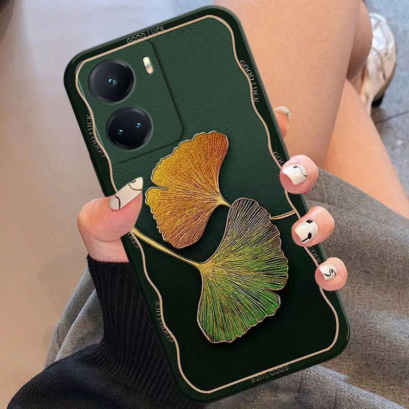 华为nova10se手机壳HUAWEINOVA10SE硅胶暗绿杏花新女款防摔时尚个