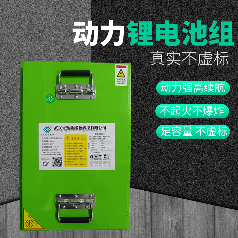 60V锂电池电动车电瓶磷酸铁外卖两轮三轮通用大容量续航超轻换新