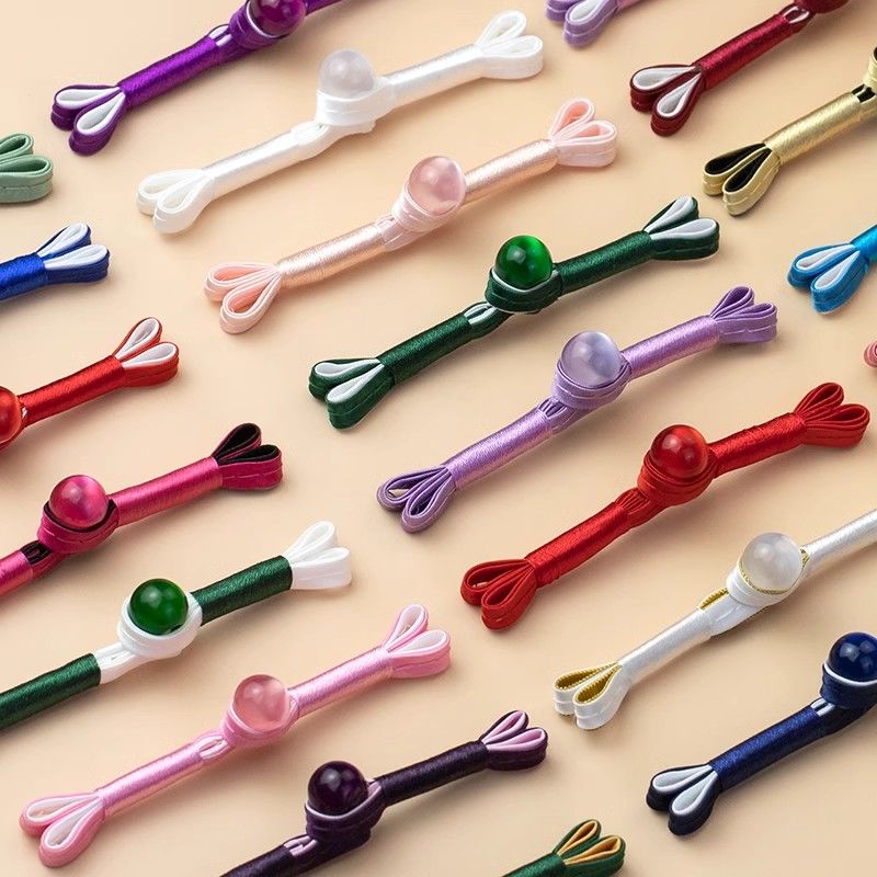 旗袍中式燕尾绕线一字盘扣扣子复古汉服唐装手工编织纽扣国风珠扣