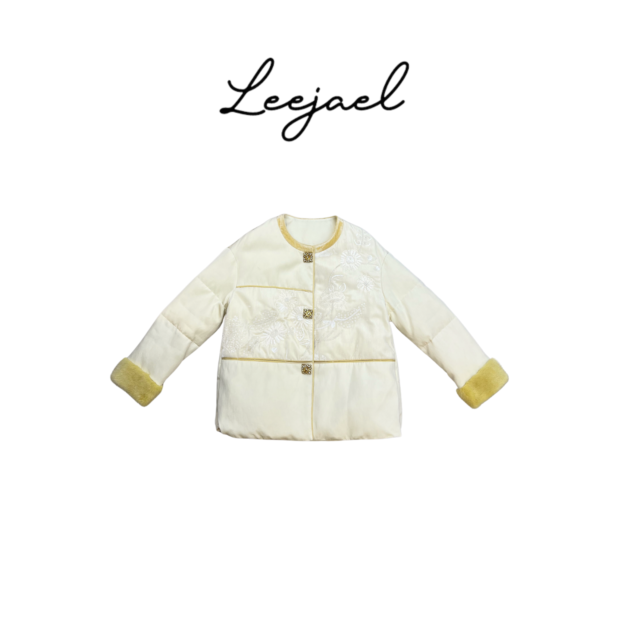 Lejeal“新中式精致刺绣轻奢定钻国风鹅绒服” LJE-C52#