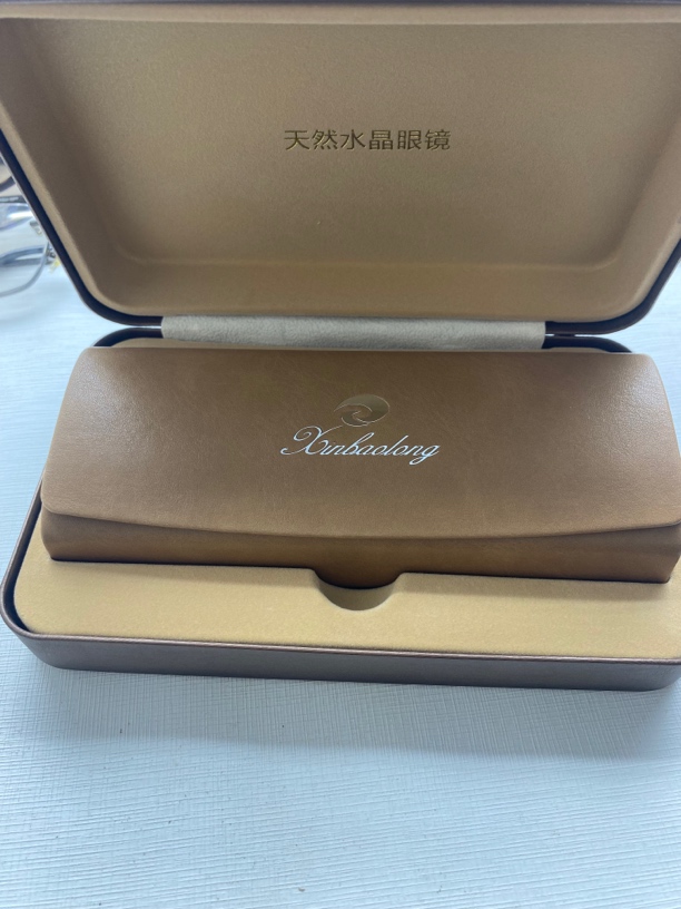 高档天然水晶眼镜盒时尚气质
