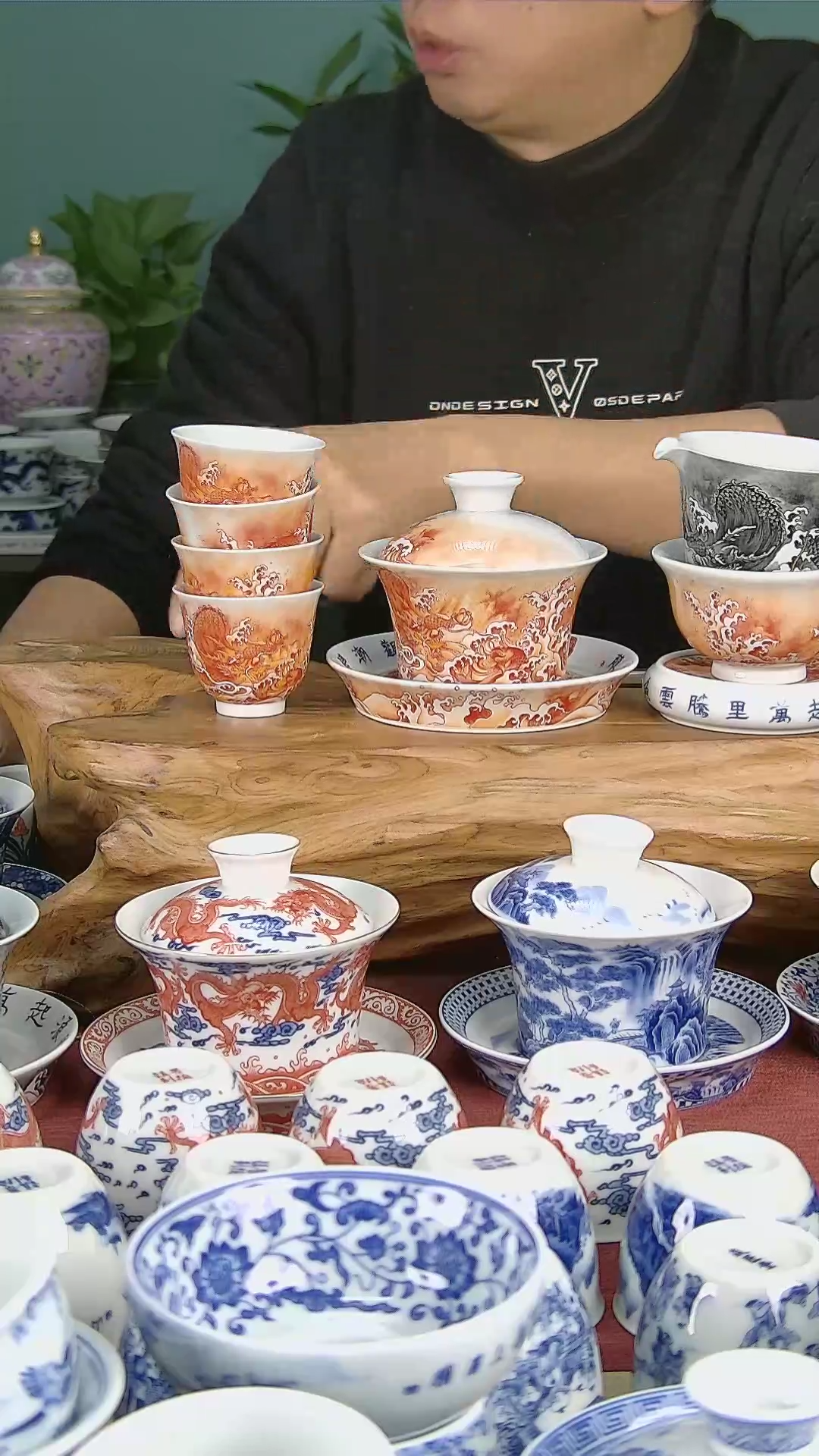 【闪购商品】陶瓷鱼化龙8件套