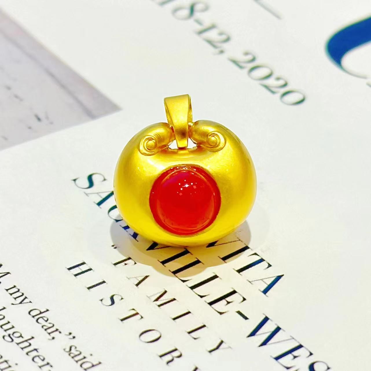 【万总专属】品牌甄选 袋袋有福平安大肚福玉髓吊坠【ZDZ396】