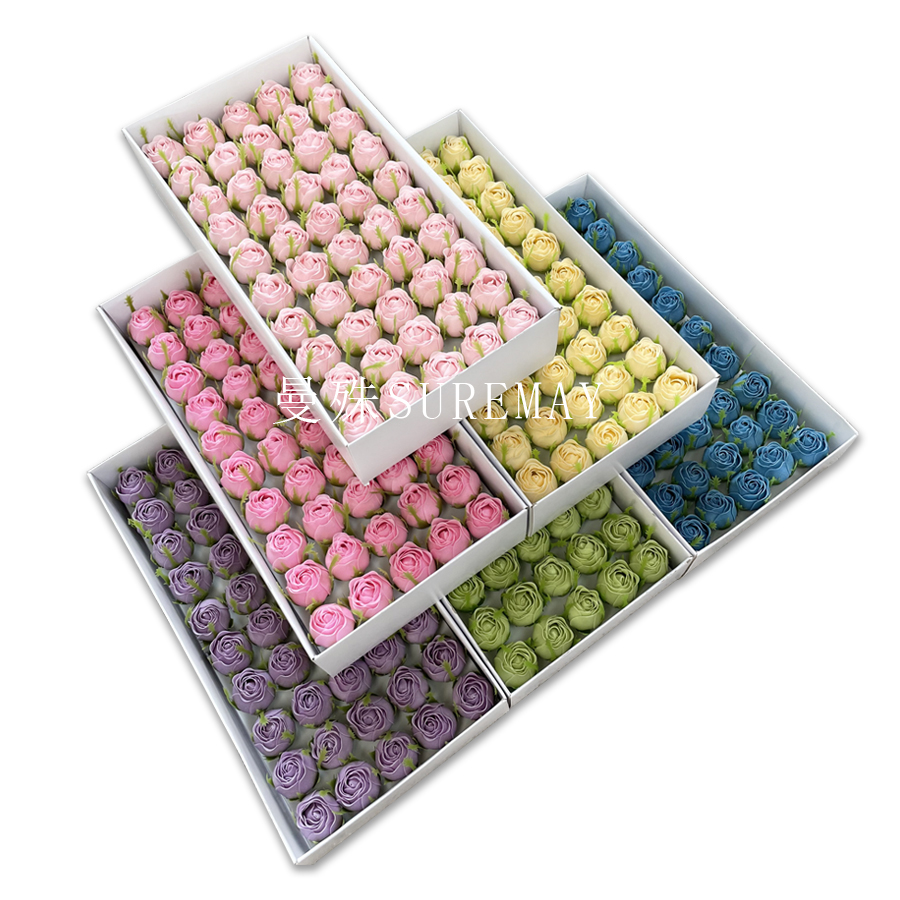 【仙子之吻】茶苞玫瑰香皂花头永生花仿真肥皂花泡泡芭比玫瑰花束礼