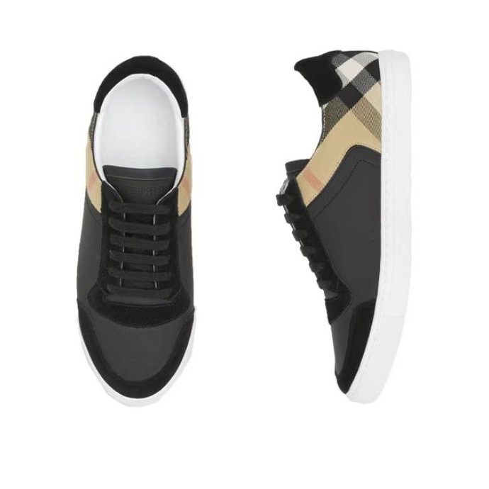 全新未使用 BURBERRY/博柏利 巴宝莉 BURBERRY 黑色板鞋 大全套