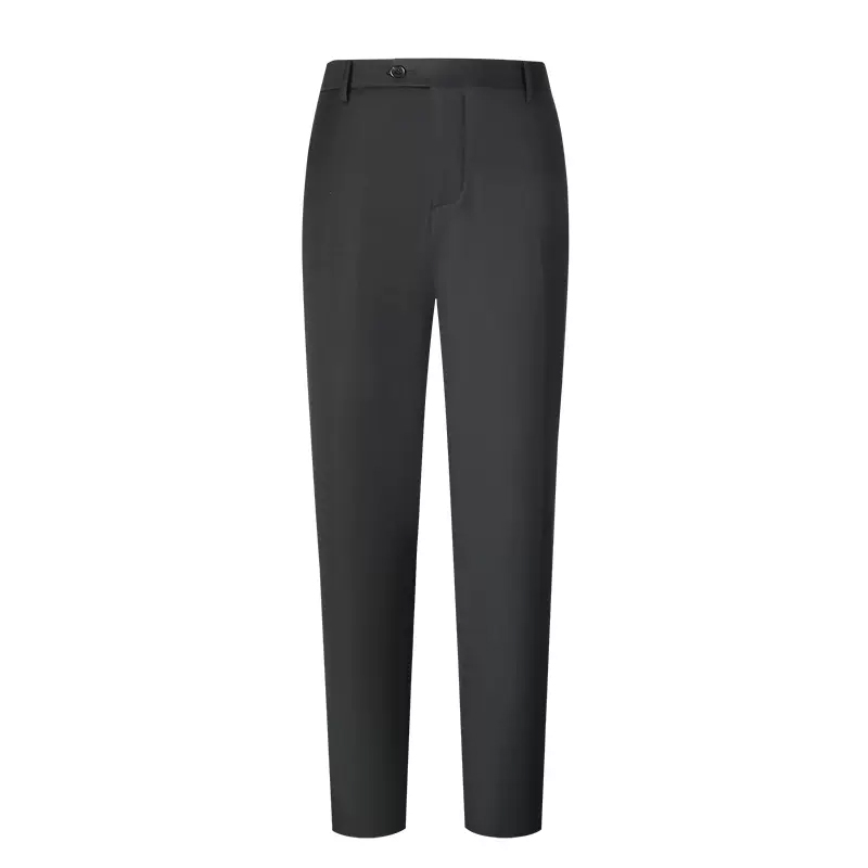 GIEVES CHARLES意大利进口面料TALLIA男士修身商务休闲西裤男黑色