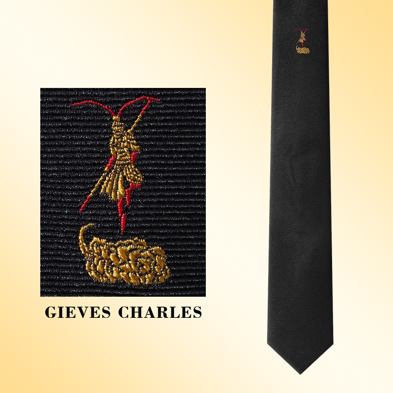 GIEVES CHARLES新款国风西游记悟空手工桑蚕丝领带男商务高端礼盒