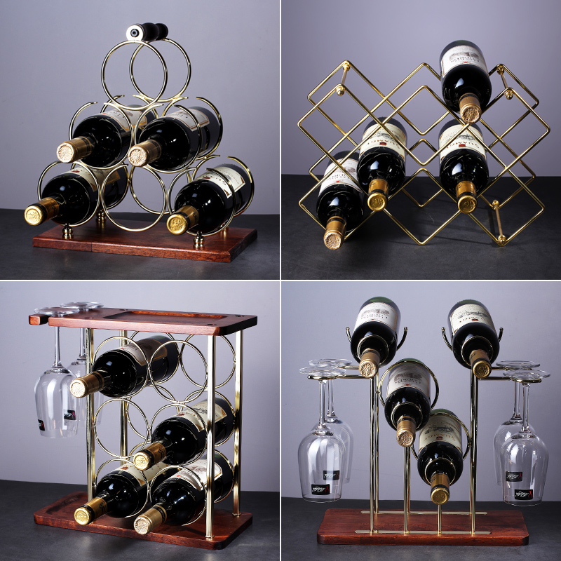 创意轻奢现代欧式红酒酒架置物架客厅酒柜餐桌装饰品