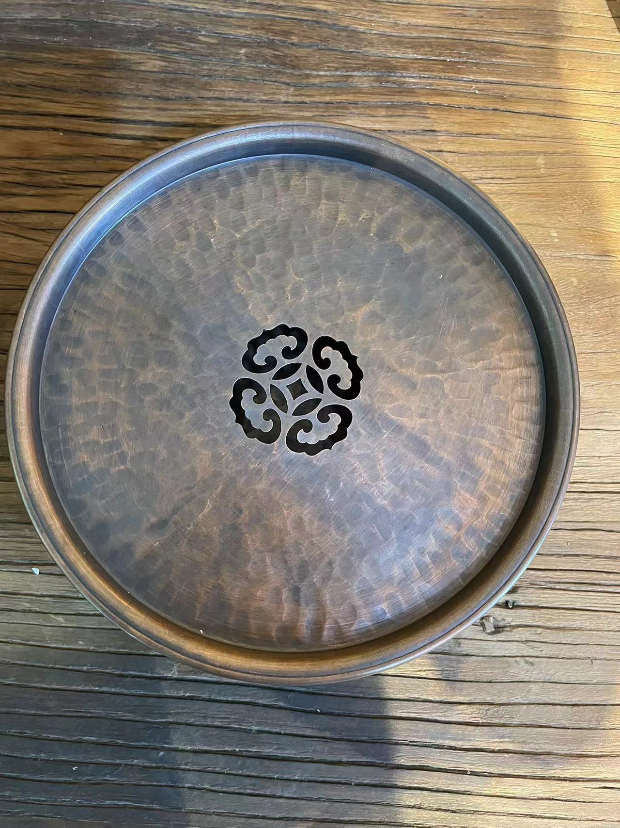 紫铜煮茶泡茶壶干泡台茶洗20c'm